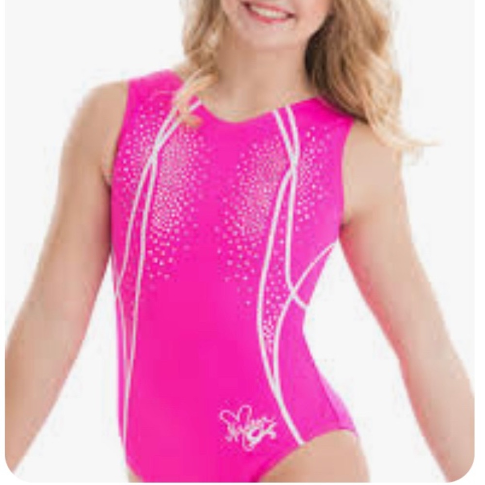 GK “Nastia” Bright Pink Sequin Gymnastics Leotard